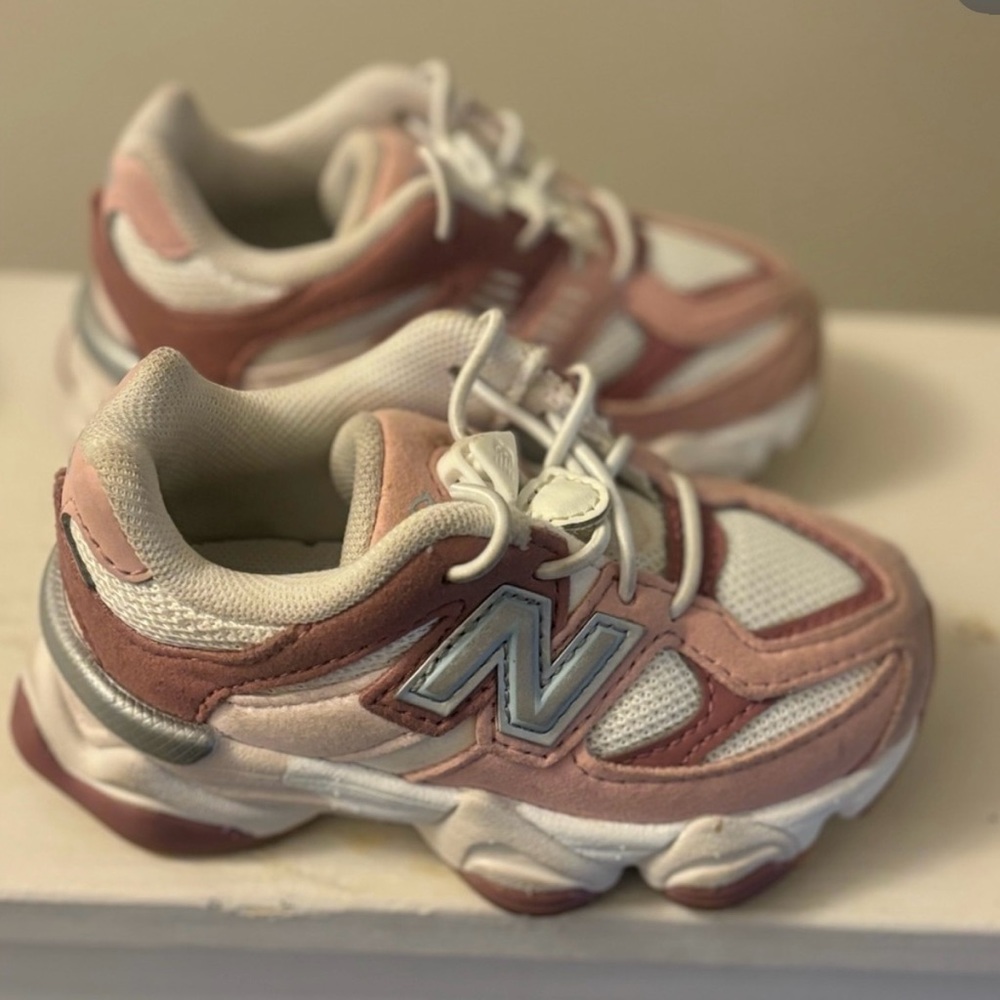 New Balance Kids' Sneakers in Pink, White, and Silver